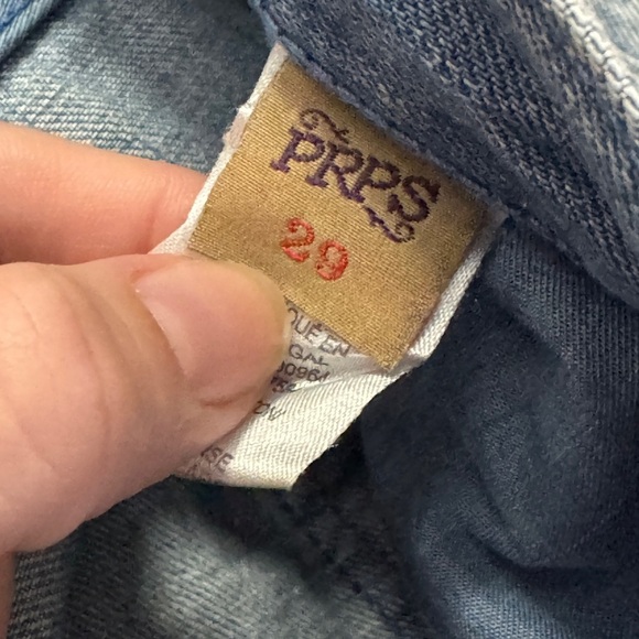 PRPS GOODS & CO ACID STONE WASH SLIM STRAIGHT DENIM BLUE JEANS SZ 29 - Picture 4 of 7